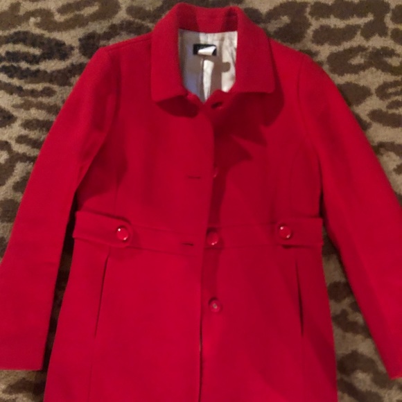 J. Crew Red Madeline Coat